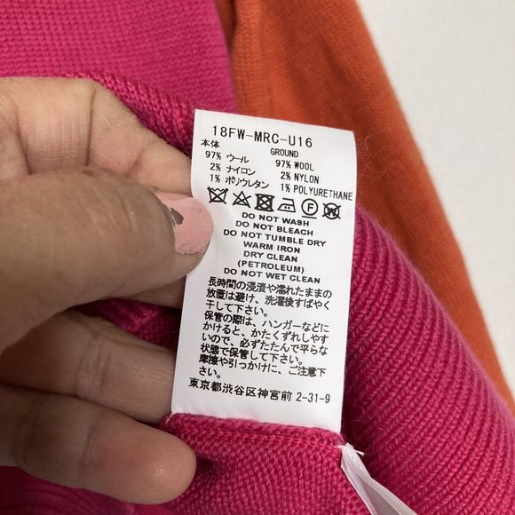 FACETASM Pink Wool Colorblocked Turtleneck Sweater Size 1 Or Small - Picture 10 of 12